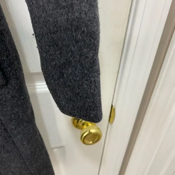 Madewell grey button front peacoat, size x small - Picture 7 of 16